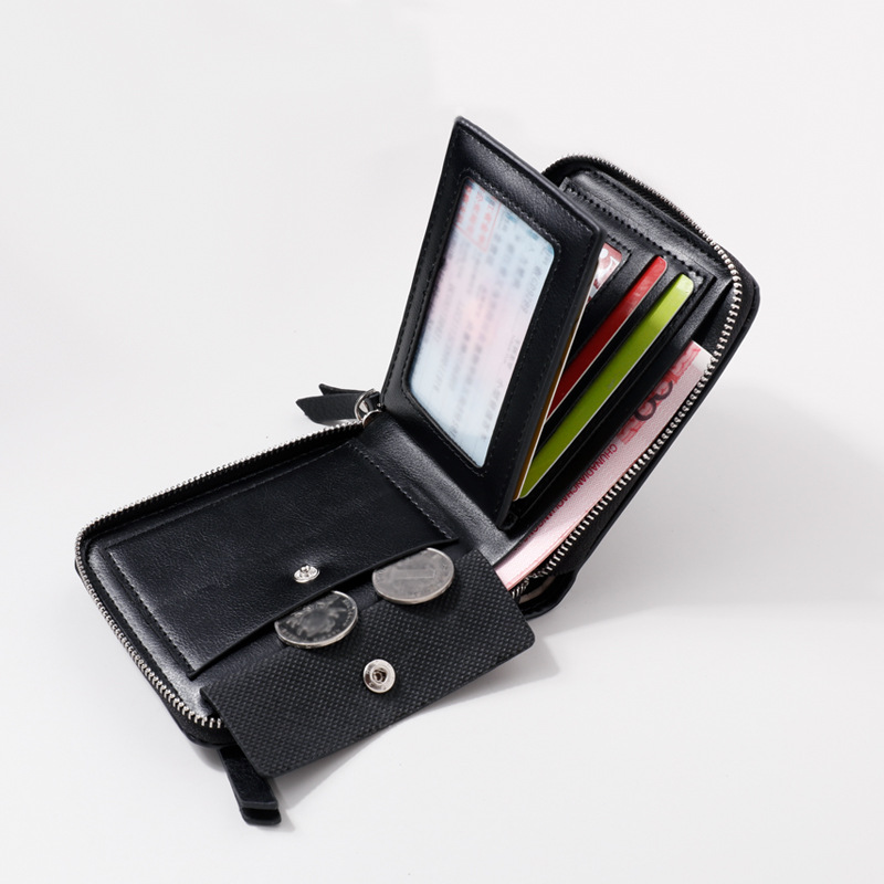 Wallets & Holders  Men Wallet Black/brown Bank/ID/credit Card Holder Wallet Case Zipper Coin Purse PU Leather Short Money Card Bag Male