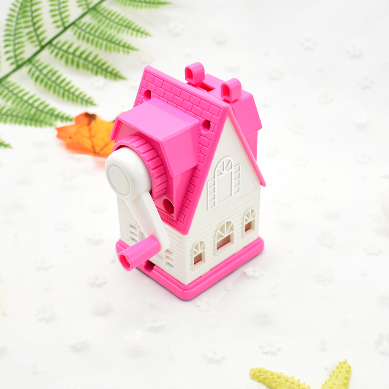 1 Pcs Cartoon Castle Shape Hand-held Mechanical Pencil Sharpener Student Kids Gift Stationery School student Pencil Sharpener
