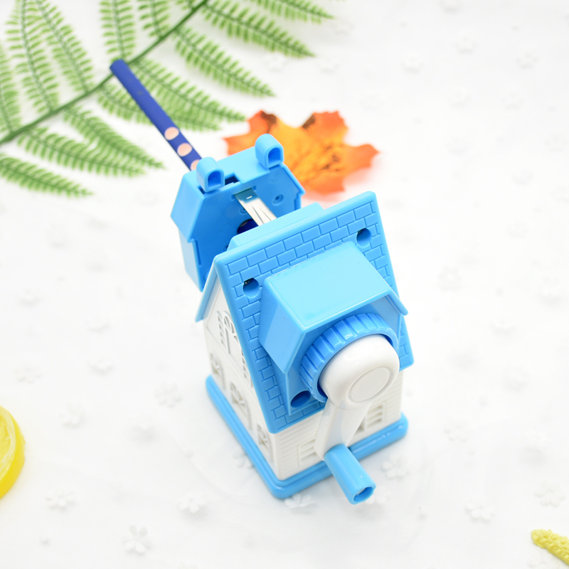 1 Pcs Cartoon Castle Shape Hand-held Mechanical Pencil Sharpener Student Kids Gift Stationery School student Pencil Sharpener