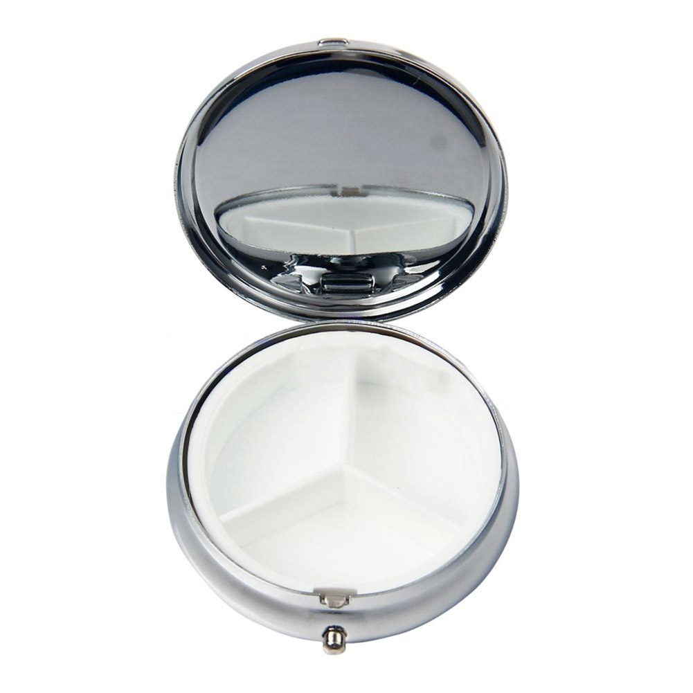 Metal Pill Drug Holder Medicine Tablet Capsule Box Container Storage Travel