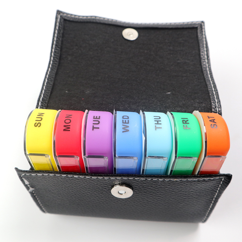 7 Days Daily Pill Box for Medicine Holder Drug Case Weekly Pill Organizer Tablet Container Waterproof Secret Compartments
