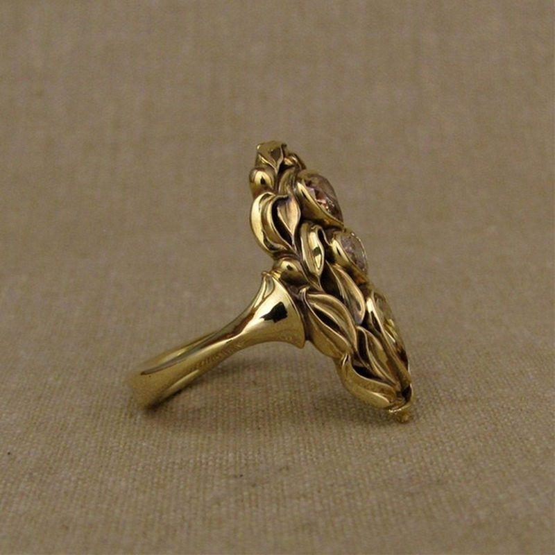 Exquisite Woman Fashion Retro Jewelry Diamond Heart Shape Engagement Wedding Ring Anniversary Ring