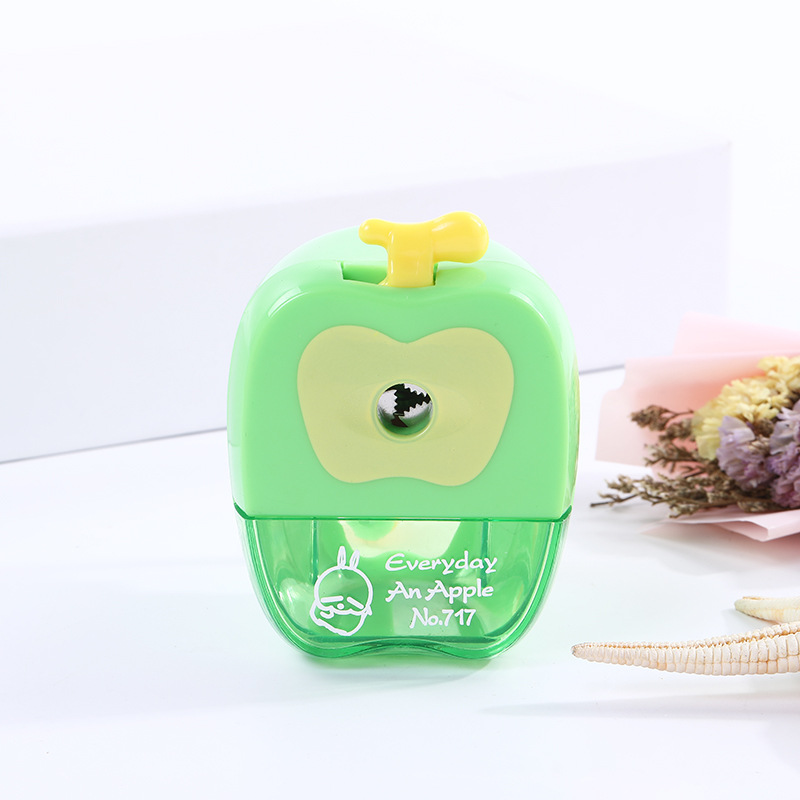 Apple Pencil Sharpener Student Manual Pencil Sharpener Cartoon Cute Pencil Sharpener Stationery Mechanical  3 Years Old