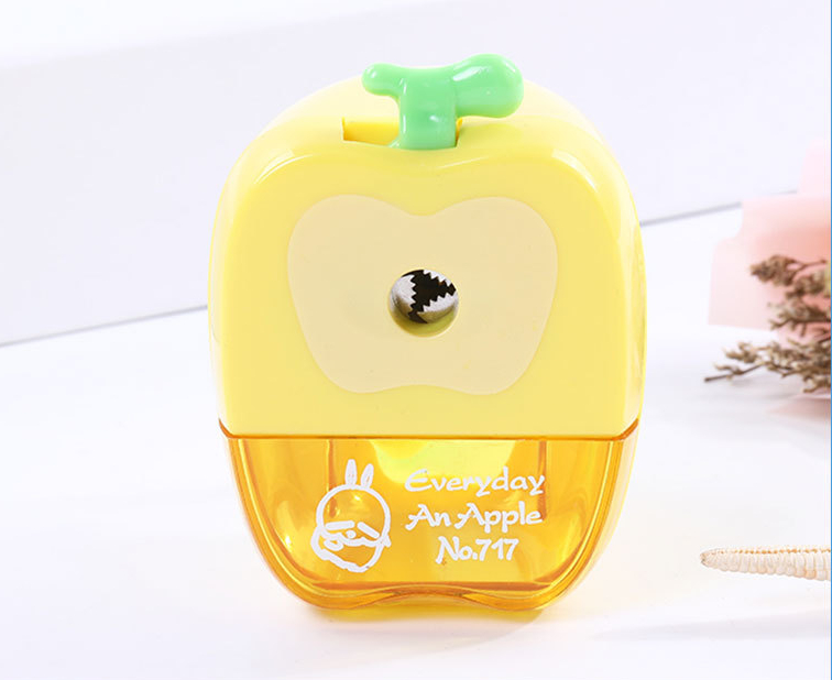 Apple Pencil Sharpener Student Manual Pencil Sharpener Cartoon Cute Pencil Sharpener Stationery Mechanical  3 Years Old