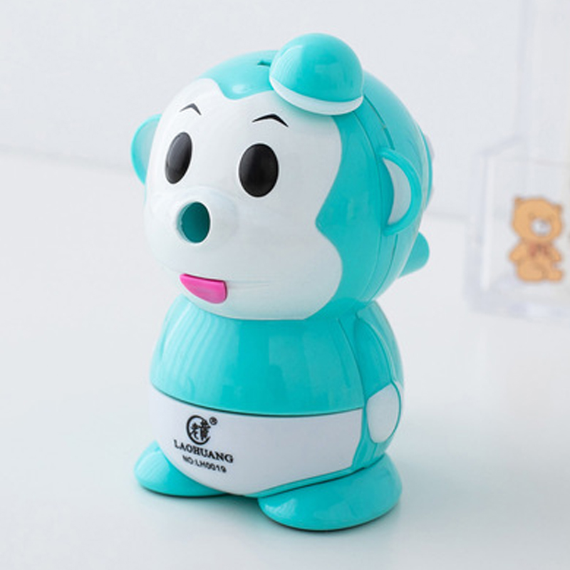 Creative Cartoon Monkey Type Pencil Sharpener Stationery Student Fun Hand Cranked Pencil Sharpener Child Gifts Office Schoo