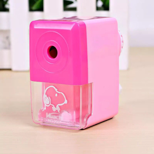1PC Plastic Hand Crank Pencil Sharpener Creative Manual Mechanical Sharpeners For Office Student Sharpener Stationery 7.5*5cm