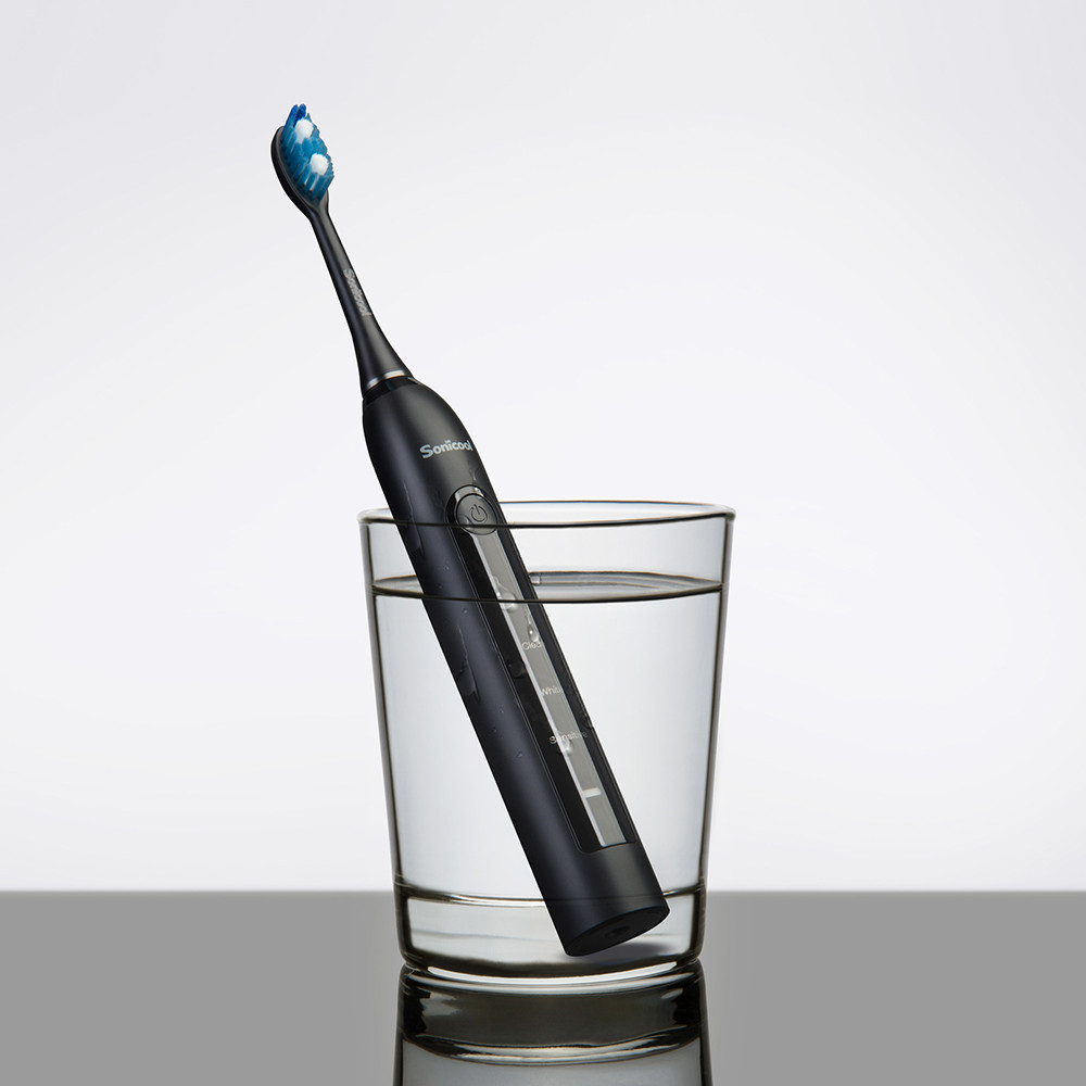 Ultrasonic Sonic Electric Toothbrush  Rechargeable Tooth Brushes With 4 Pcs DuPont Replacement Time Brush Heads