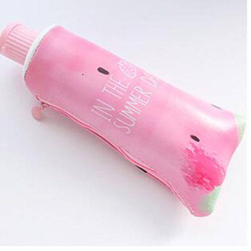 Creative Toothpaste Pencil Case with Pencil Sharpener Kawaii Stationery Storage Bag Office School Supplies Students Gifts