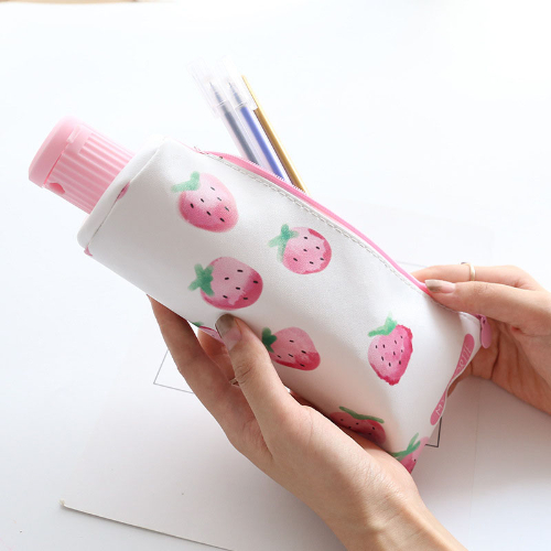 Creative Toothpaste Pencil Case with Pencil Sharpener Kawaii Stationery Storage Bag Office School Supplies Students Gifts