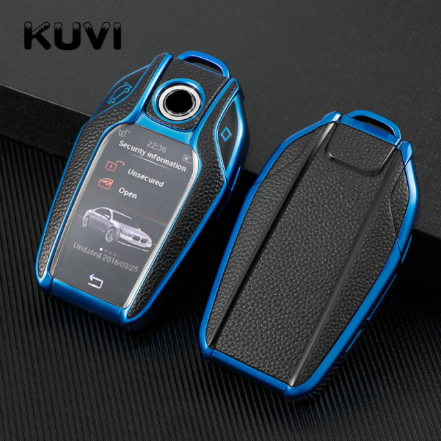 Leather+TPU Car Key Case Cover Key Bag For BMW 5 7 series G11 G12 G30 G31 G32 i8 I12 I15 G01 X3 G02 X4 G05 X5 G07 X7 Accessories