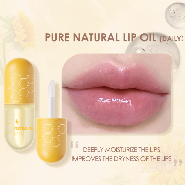 Pure Natural Lip Oil Soften Moisturized Repaired Reduce Wrinkles Multi-uses Lip Balm