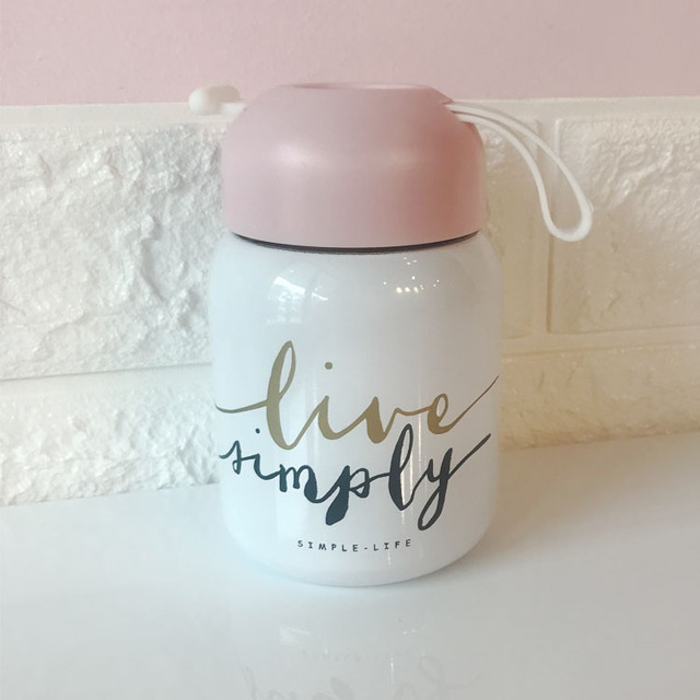 Mini Thermosflessen Fles Rvs Thermos Cup Creatieve Student Mooie Cup Draagbare Mini Grote Buik Thermosflessen Gift hydro flask