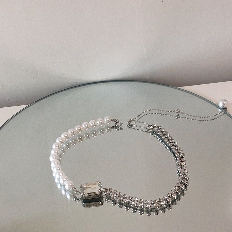 Simulation Pearl Asymmetric Choker Multilayer Necklaces For Women Trendy Naive and Romantic Clavicle Chain  New