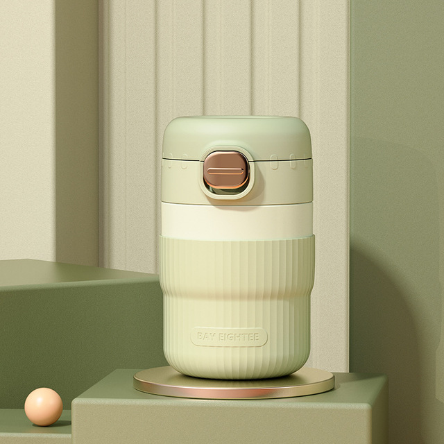 316 Stainless Steel Bounce Kids Vaccum Thermos Bottle Women's Mini Thermal Mug Coffee Cup  Small Gift Water Cup Silicone Case