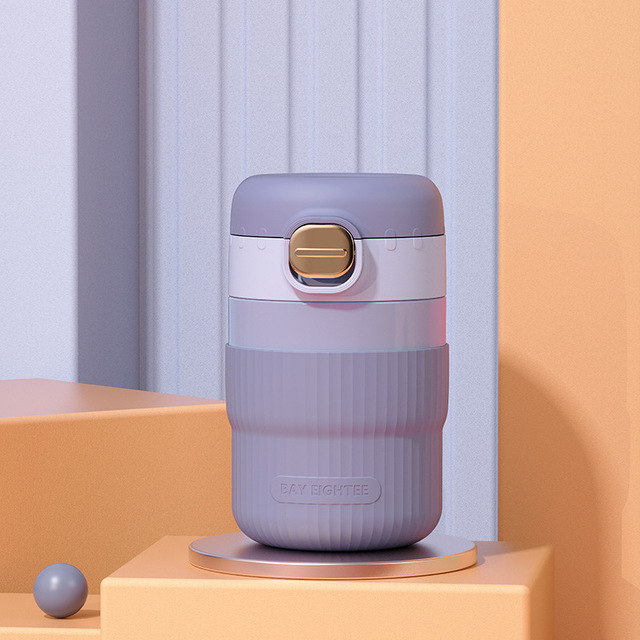 316 Stainless Steel Bounce Kids Vaccum Thermos Bottle Women's Mini Thermal Mug Coffee Cup  Small Gift Water Cup Silicone Case