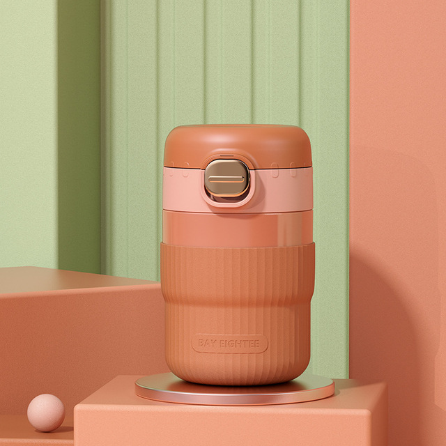 316 Stainless Steel Bounce Kids Vaccum Thermos Bottle Women's Mini Thermal Mug Coffee Cup  Small Gift Water Cup Silicone Case