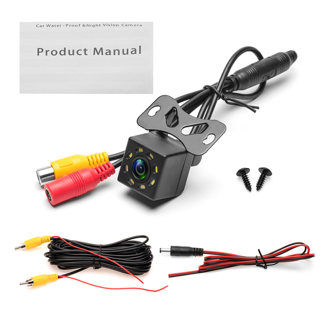 Car Rear View Camera Universal Night Vision Backup Parking aid Reverse Camera Waterproof 170 Wide Angle HD Color Image