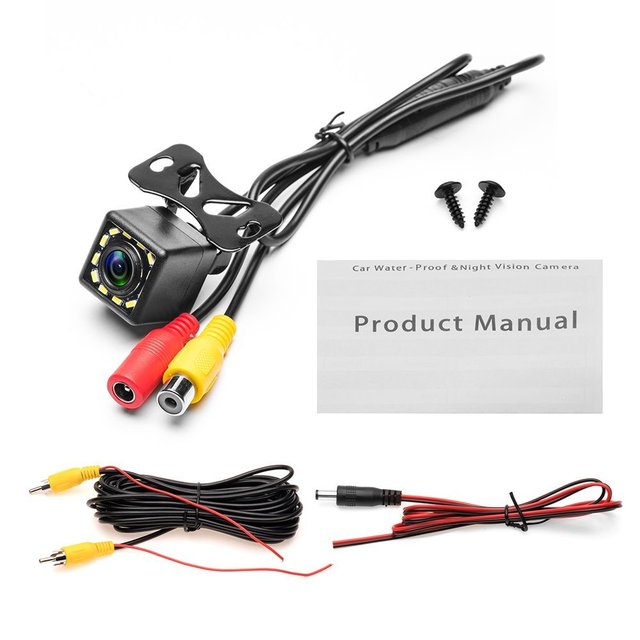 Car Rear View Camera Universal Night Vision Backup Parking aid Reverse Camera Waterproof 170 Wide Angle HD Color Image