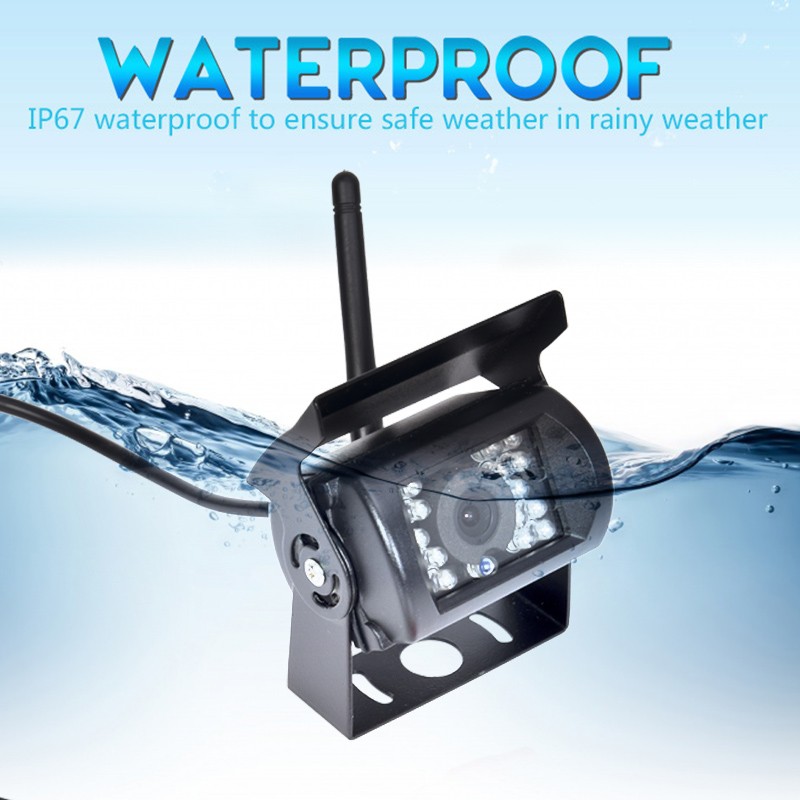 WiFi Wireless Truck Bus Car Rear View Camera 12V~24V Automobile LED Reverse HD Night Vision Waterproof Backup Camera