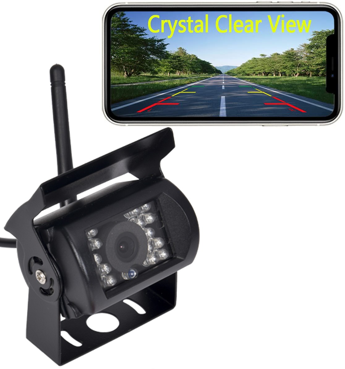 WiFi Wireless Truck Bus Car Rear View Camera 12V~24V Automobile LED Reverse HD Night Vision Waterproof Backup Camera