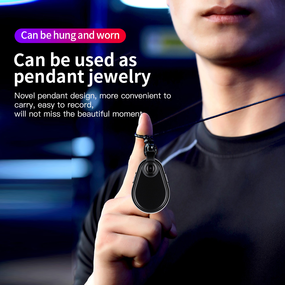 Mini Camera Necklace Recorder 1080P Small Cam Wearable Micro DV DVR Voice Portable Sports Camcorder Light Body Cam