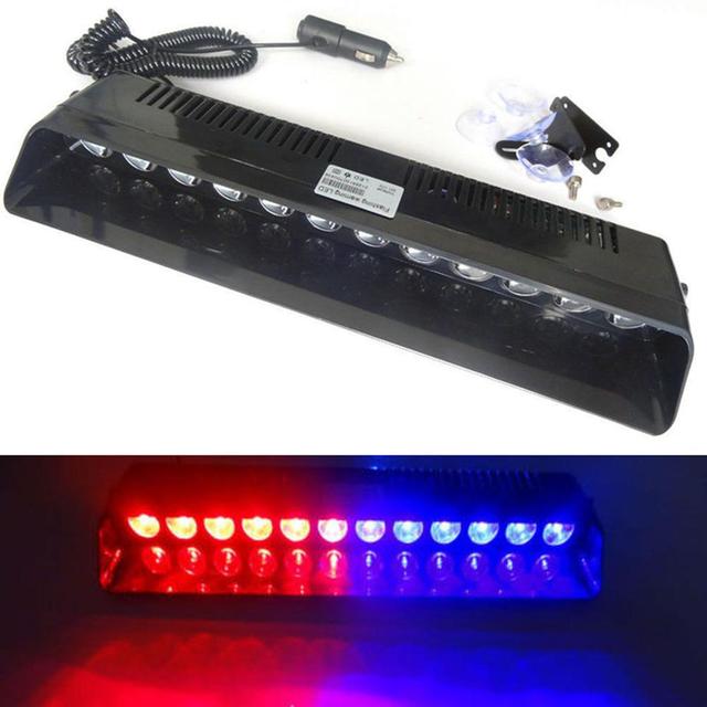 Car Strobe LED Flashing Lights Lamp Red Blue/White Police Flasher Emergency Warning Light For audi VW Benz Dodge