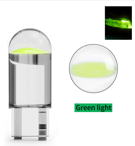 Colour W5W Led T10 Car Light COB Glass 6000K White Auto Automobiles License Plate Lamp Dome Light Reading DRL Bulb Style 12V