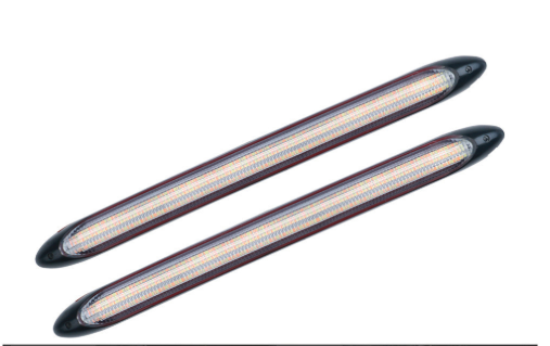 2Pcs/Set 12V Flexible DRL LED Strip Turn Signal Lamp Yellow Auto Flowing Daytime Running Light for LADA Headlights Car Accessory