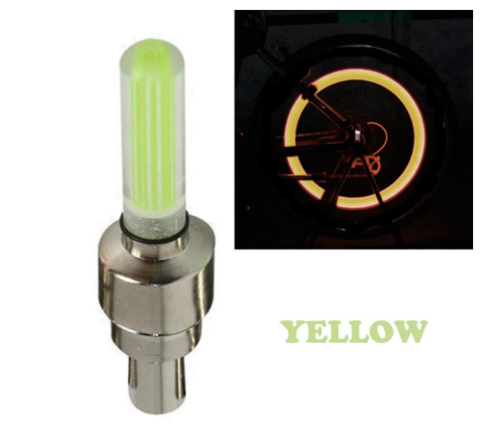 2PCS Bike Light LED Flash Wheel Tire Valve Cap Car Lights 4 Colors Tire Lamp For Car Motorcycle Bicycle