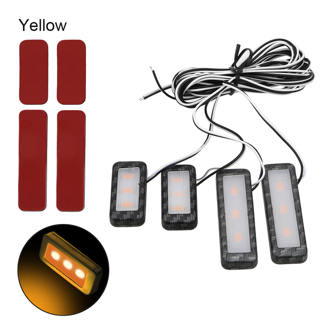 1Set LED Car Inner Bowl Light Decorative Lights Universal Auto Atmosphere Lamp Armrest Interior Door Handle Lighting