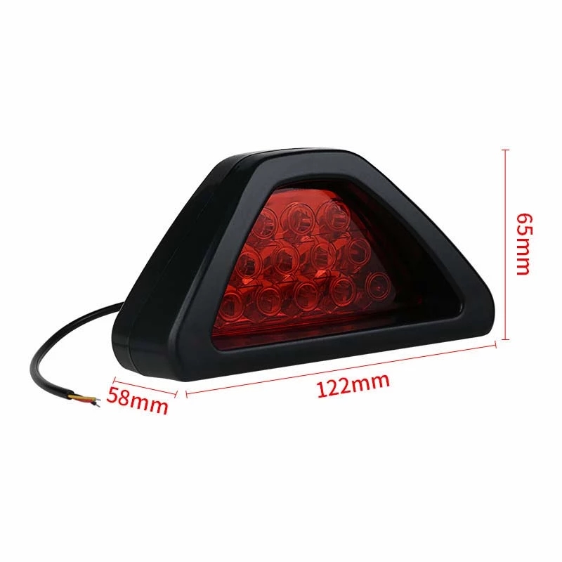 Universal 12 LED Brake Lights Rear Tail Stop Fog Triangular Brake Light Stop Safety Lamp Car LED Strobe Lights