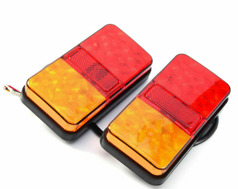 2 PCS 12V LED Tail Light Taillight Turn Signal Indicator Stop Lamp Rear Brake Light For Car Boat Truck Trailer Caravan