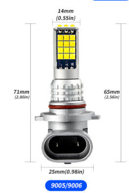 2Pcs Dual Colors Car Led Fog Light Fog Lamp Led H11 H8 9006 Light Lamps Auto Amber Bulbs Golden Yellow H11 H8 9006 HB4