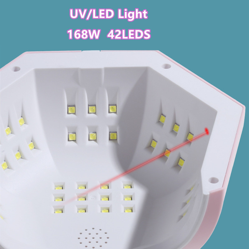 UV LED Nail Lamp with 42 Pcs Leds For Curing Gel Nail Dryer Drying Nail Polish Lamp 10/30/60/99s Auto Sensor Manicure Tools