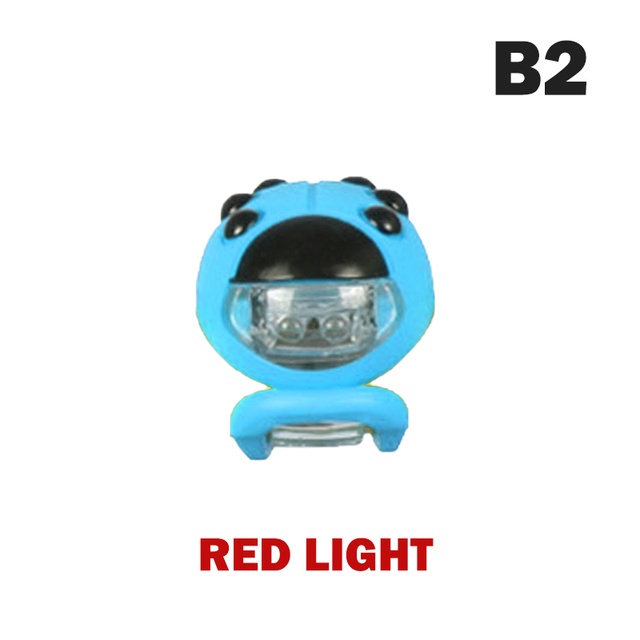 1pcs Bike Headlight Universal Children Bicycle Cute Ladybug Shape Front Lamp Stroller Scooter Ultralight Flashlight Head Lamps