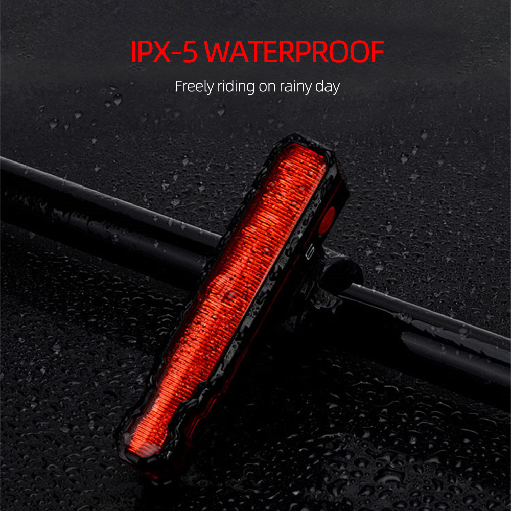 1pcs Folding Laser Bike Light Front Rear Safety Warning Bicycle Light USB Rechargeable Bike Tail Rear Light Waterproof Cycling Lamp