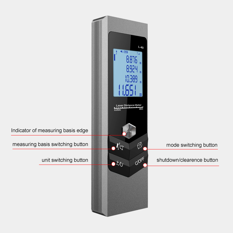 Portable 30M Handheld Rangefinder Intelligent Digital Laser Multi-function Range Finder