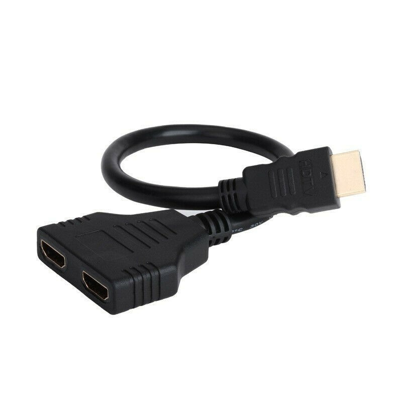 HDMI Splitter Adapter Cable 2 Dual Port Y Splitter 1 In 2 Out HDMI Male To HDMI Female 1 To 2 Way for HDMI HD LED LCD  TV