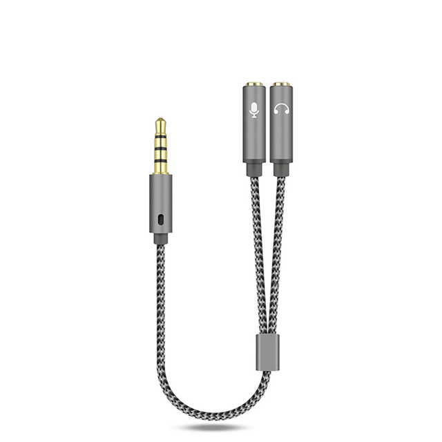 2 in 1 Audio Splitter Cable for Computer Jack 3.5mm 1 Male To 2 Female Mic Y Splitter AUX Cable Headset Splitter Adapter cables