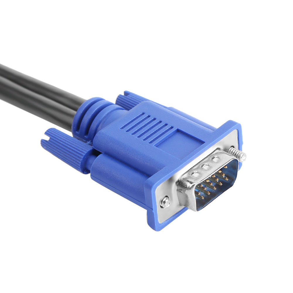 VGA Splitter Cable 1 Computer to Dual 2 Monitor Adapter Y Splitter Male to Female VGA Wire Cord for PC Laptop