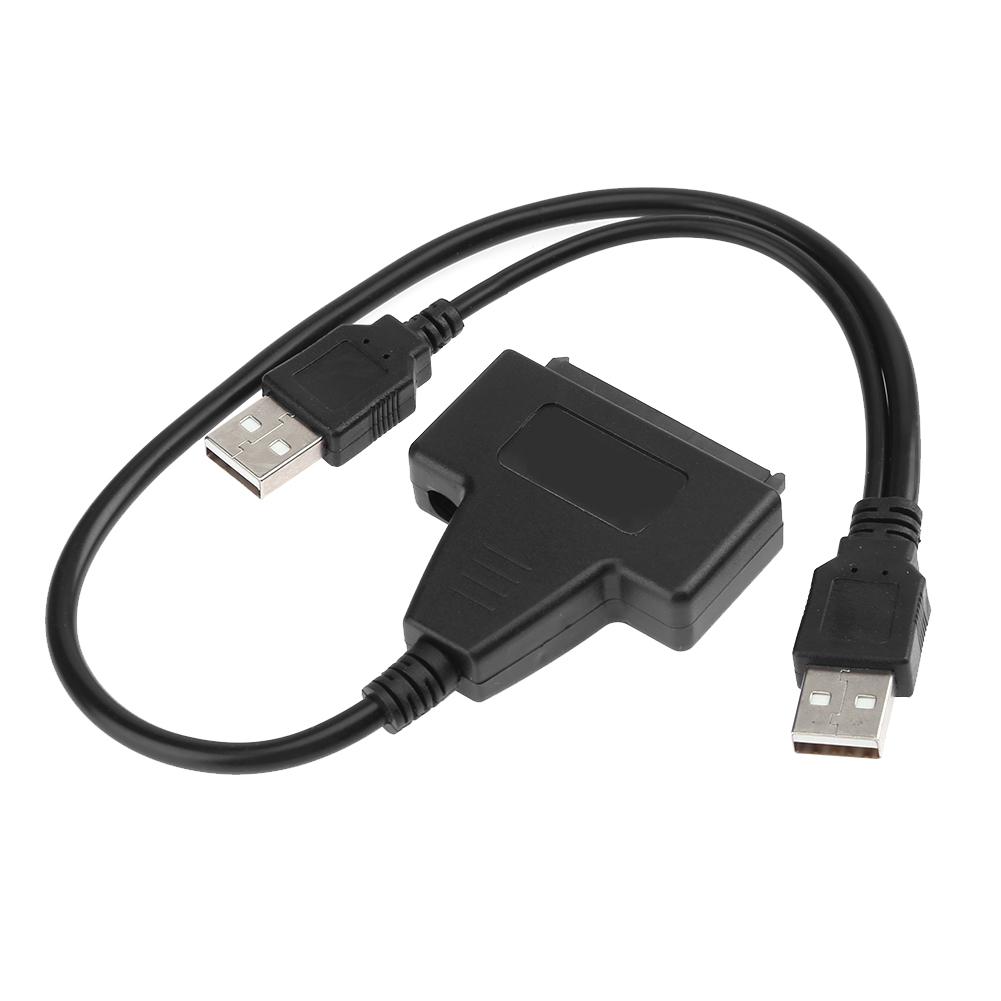 USB 2.0 to Sata Adapter for 2.5/3.5 inch Hard Disk Drive Converter Cable Dual Power Supply Sata Hard Drive Cable