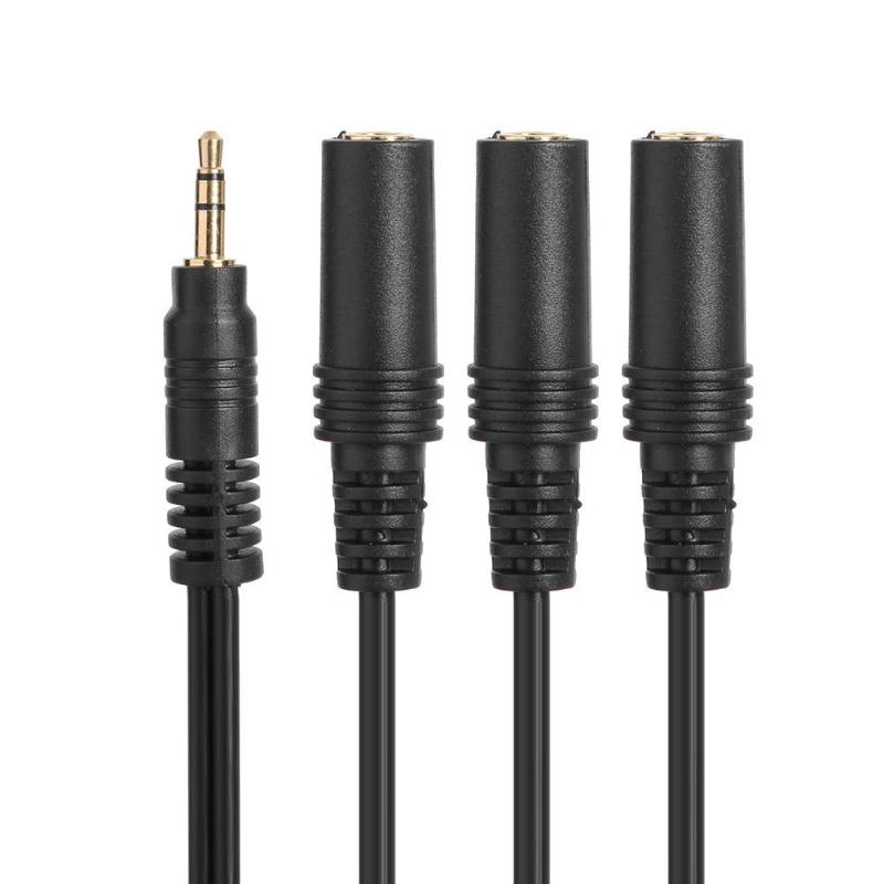 3.5mm 3 Way Port Aux Multi Headphone Earphone Audio Splitter Adapter 3.5mm Jack HUB Spliter Cable Extender 1 Male to 3 Female