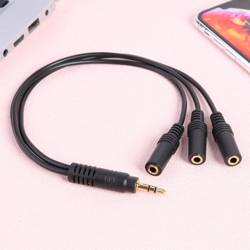 3.5mm 3 Way Port Aux Multi Headphone Earphone Audio Splitter Adapter 3.5mm Jack HUB Spliter Cable Extender 1 Male to 3 Female