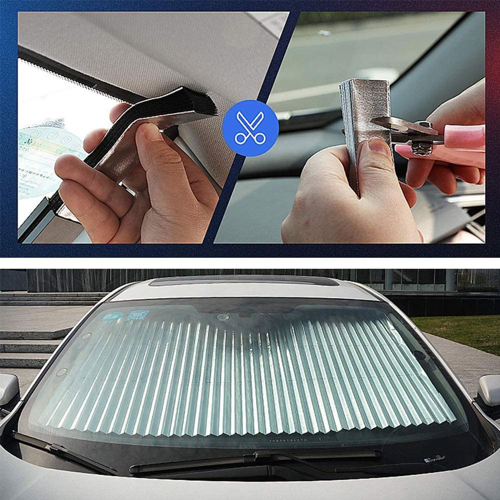 Car Windshield Sun Shade Foldable Auto Parasol Car Cover Front Rear Window Sunshade UV Sun Visor Protector Curtain 46CM