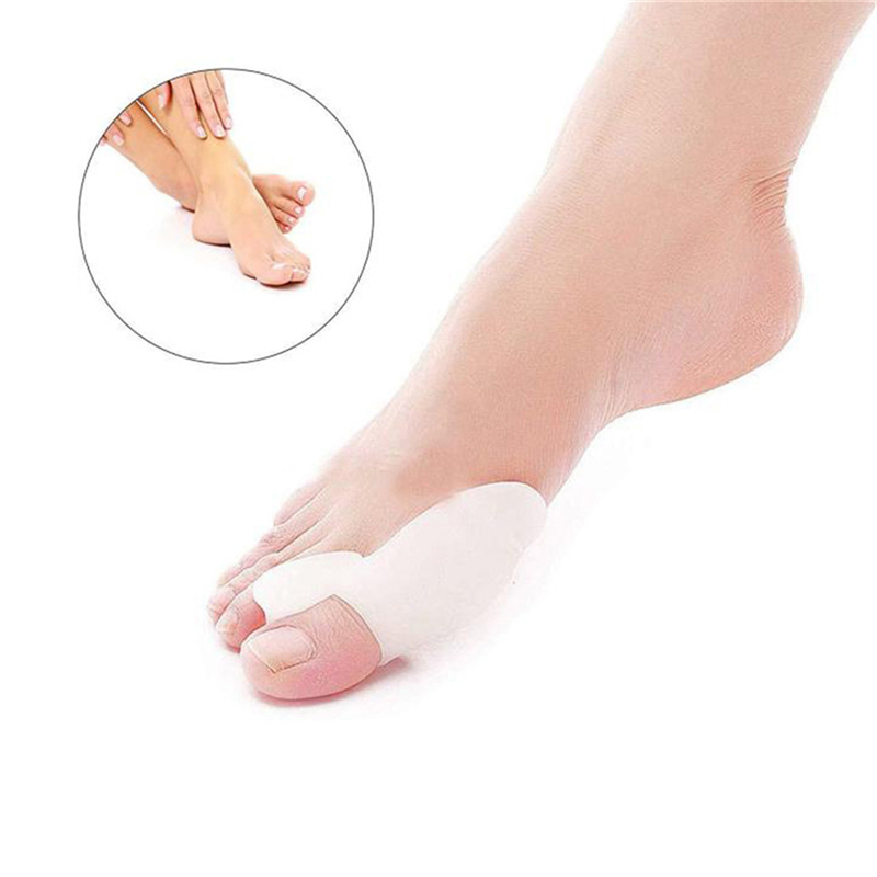 2pcs Silicone Gel Thumb Corrector Bunion Little Toe Protector Separator Hallux Valgus Finger Straightener Foot Care Relief Pads