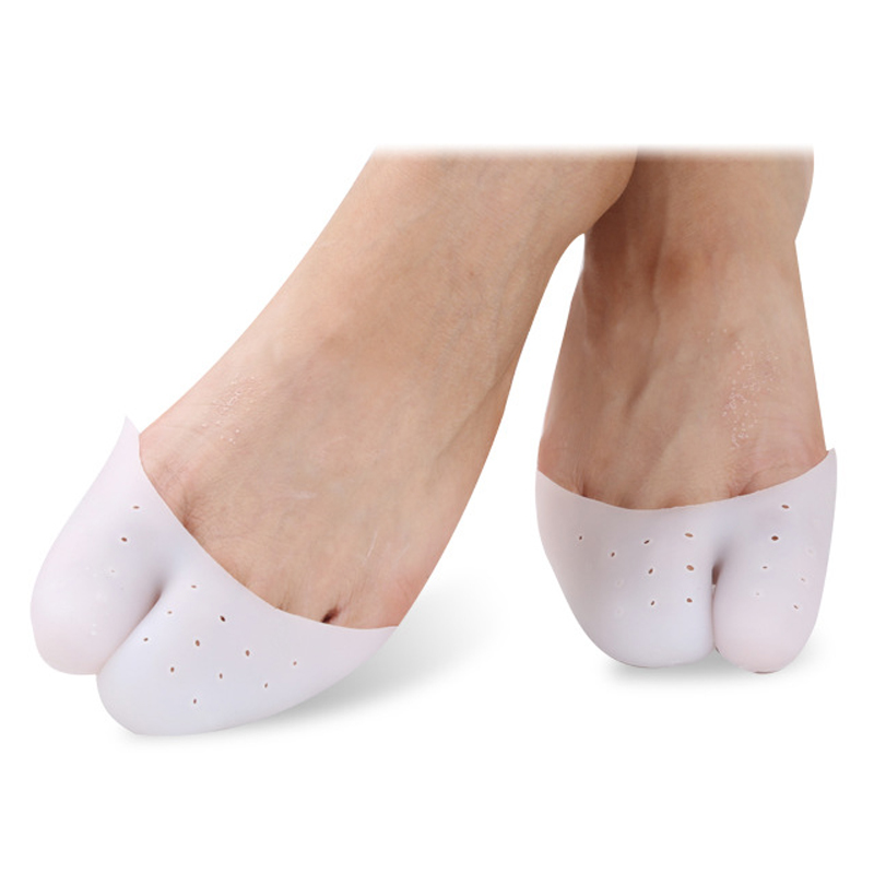 1pair Soft Forefoot Pads Silicone Gel Pointe Toe Finger Cover Pain Protector High Heels Gel Pads for Feet Ballet Foot Carere