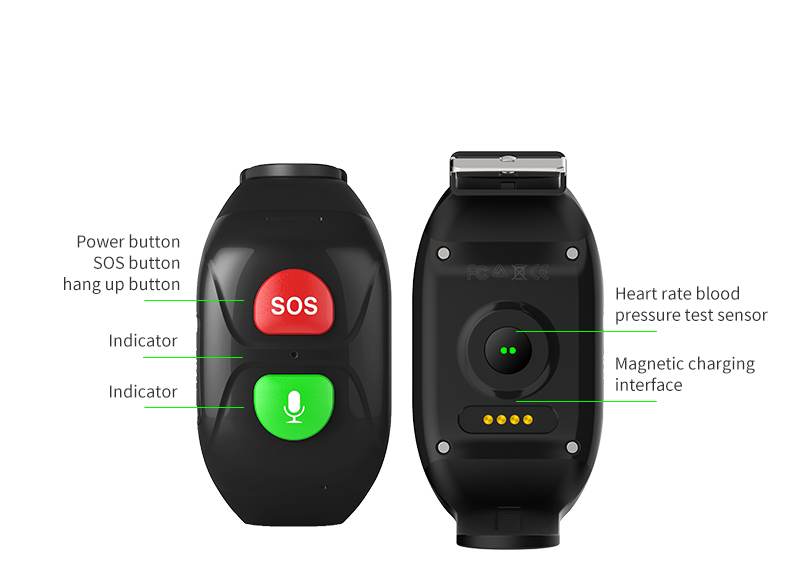 Anti Lost Smart Gps Watch SOS Bracelet Old Men Kids Waterproof Wristband No display Monitor Smartwatch Tracker for IOS Android