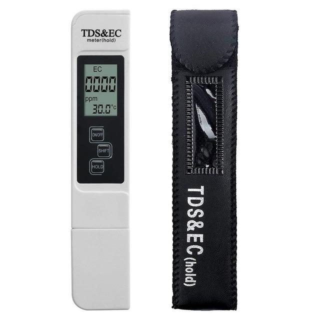 Digital Water Quality Tester TDS EC Meter Range 0-9990  Multifunctional Water Purity Temperature Meter TEMP PPM Tester