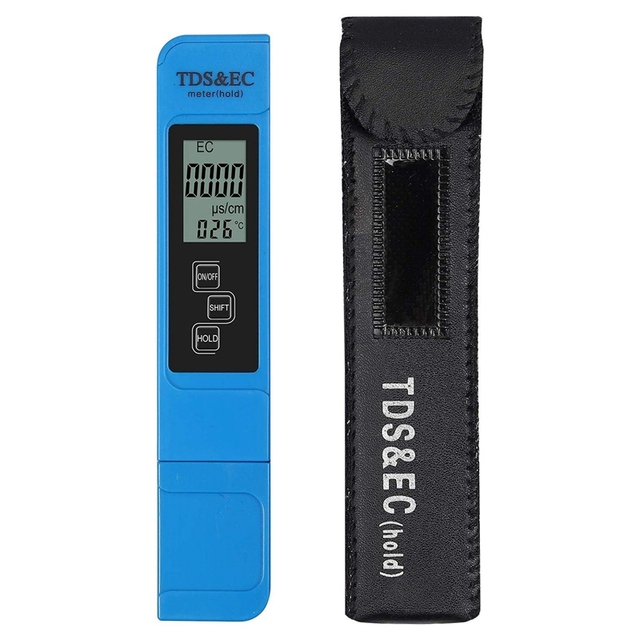 Digital Water Quality Tester TDS EC Meter Range 0-9990  Multifunctional Water Purity Temperature Meter TEMP PPM Tester