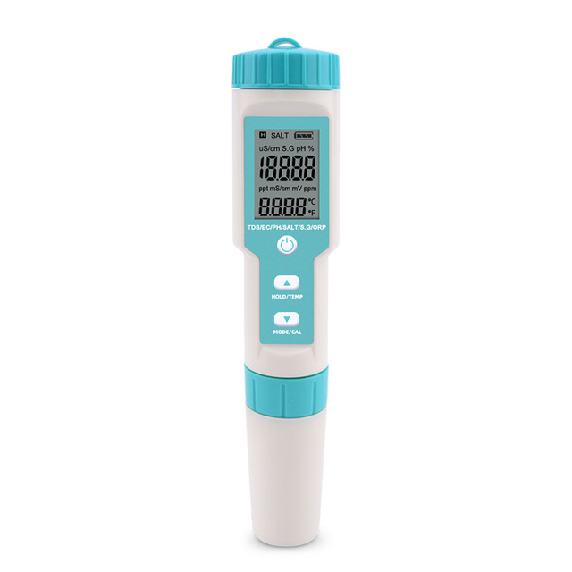 New 7 in 1 PH/TDS/EC/ORP/Salinity /S. G/Temperature Meter C-600 Water Quality Tester for Drinking Water, Aquariums PH Meter